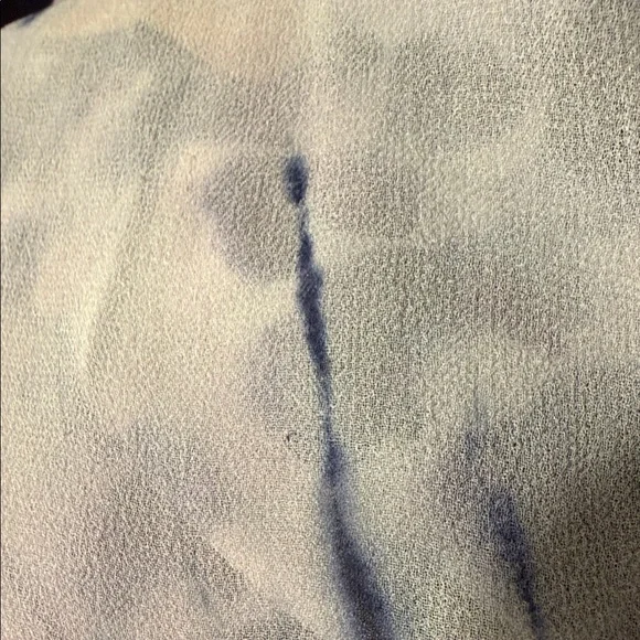 Language Silk Tie Dye Tank Top Blue White Tunic Sleeveless Made in USA M - Picture 8 of 8